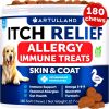 Dog Allergy Relief Chews Itching Skin Relief for Dogs Fish Oil Omega 3 Seasonal Allergies Pills Skin & Coat Anti ItchHot Spots Treatment Canine Immune