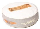 Touchdog Original Surround-View Classical Denim-Toned Plush Raised Dog Bed