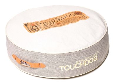 Touchdog Original Surround-View Classical Denim-Toned Plush Raised Dog Bed