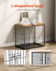 Dog Crate Furniture 27 in Indoor Wooden Dog Kennel with Tray Heavy Duty