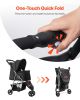 Pet Stroller Foldable 3 Wheels Dog Stroller with Brake up to 35lbs Travel Camp
