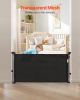 Retractable Baby Gate 34 in Tall Extend to 55 in Wide for Kids or Pets Black