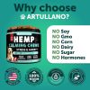 Hemp Calming Chews for Dogs Dog Anxiety Relief Treats with Hemp Oil Turmeric Valerian Ginger Health and Wellness Supplements for Dogs Hip and Joint Su